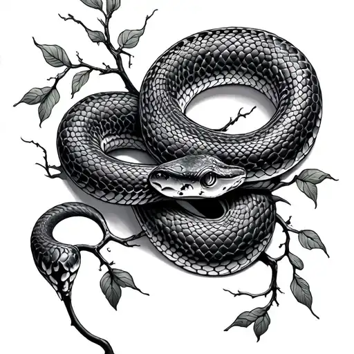Delicate Snake Made From Vines