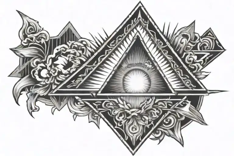 Traingule Penrose Triangle Sun Rays