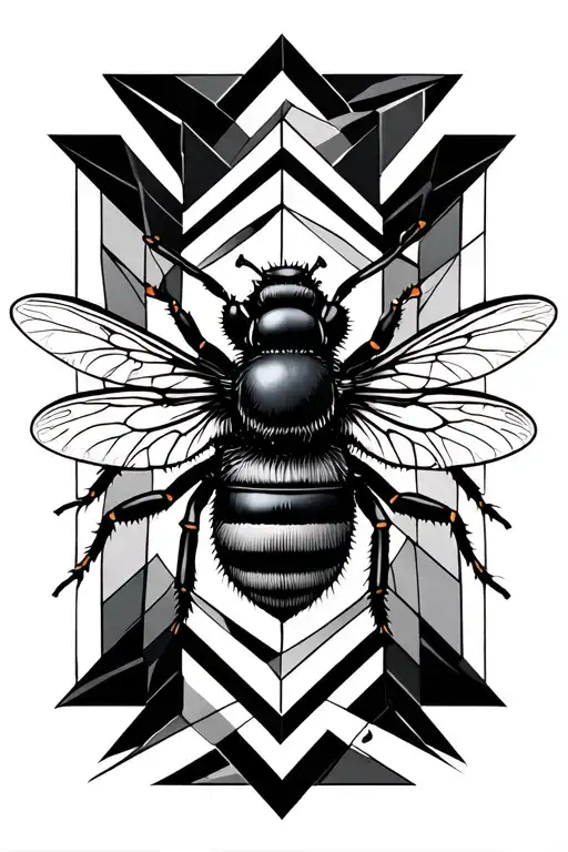 Scrd Geometry Patterns With A Realistic Bee In The Middle