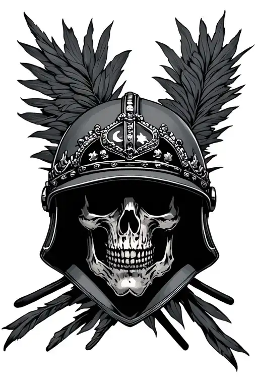 Uk Military Helmet Adorned