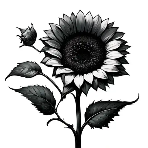 A Sunflower It's Plucking One Of Its Own Petals Out