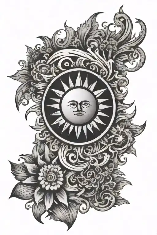 Sun With Initials