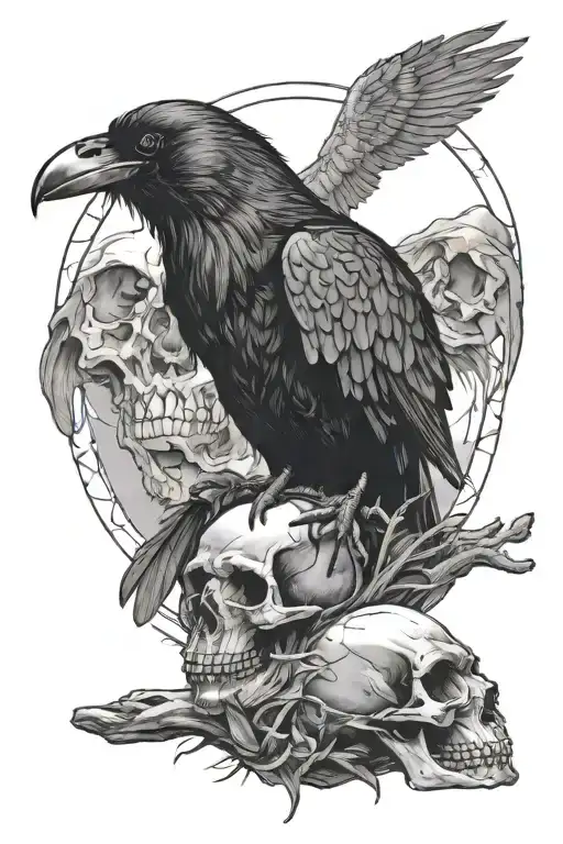 Raven And Skull
