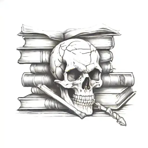Skull And Books