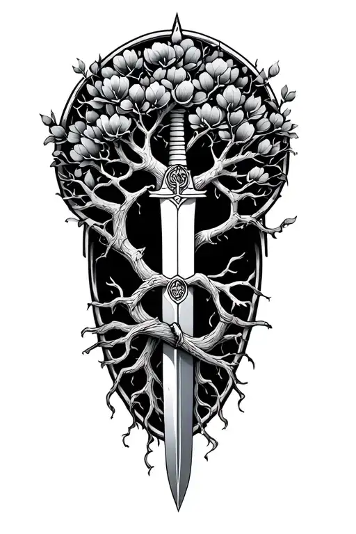 Tree Of Life With Sword