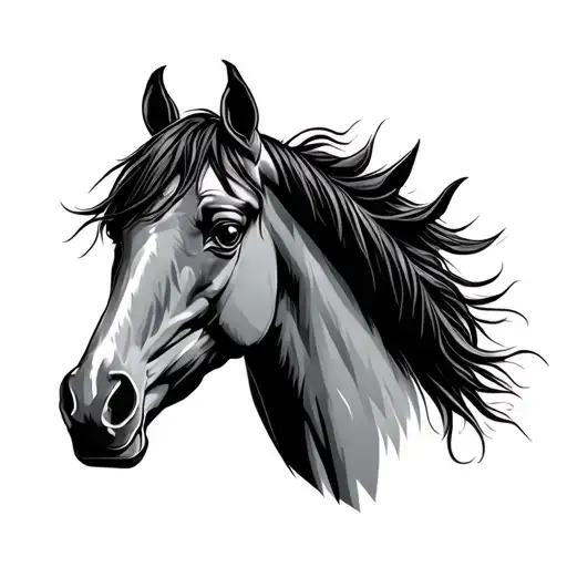 A Horse From Chess With A Timber On The Eyes