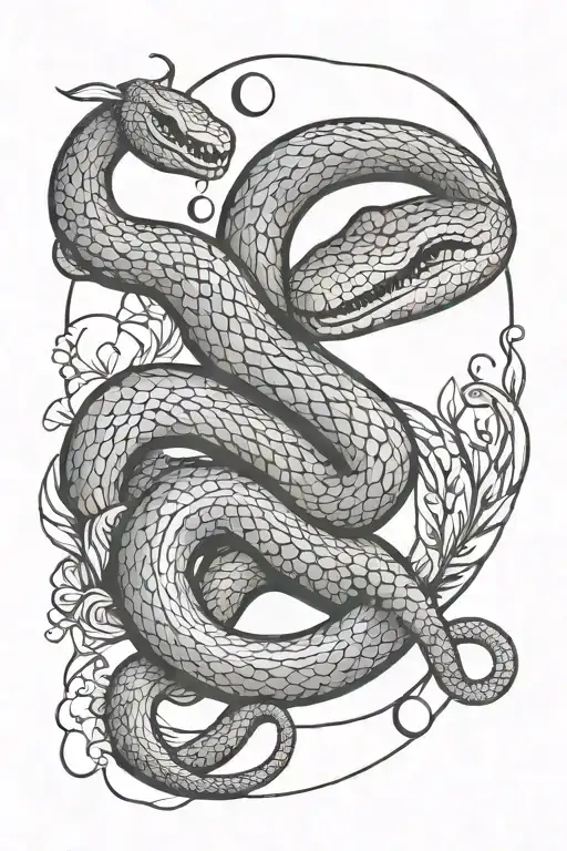 Snake And Moon Phases