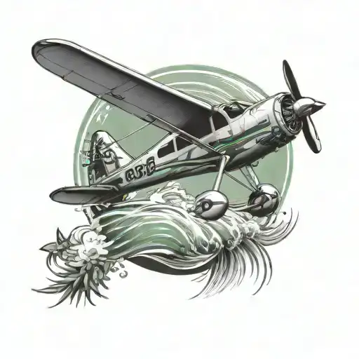 Cessna 150 Green Transition To Hawaiian Surf Wave