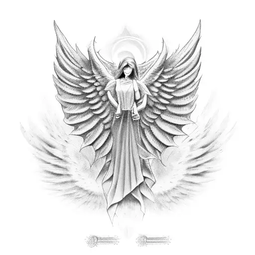 One Angel And Ome Devil Wings