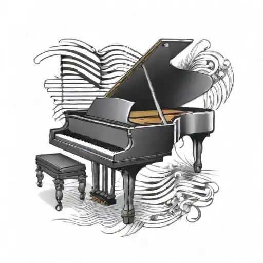 Piano Keys Memorial Tattoo For Dad