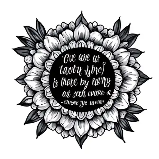 Mandala Design Inspired Tattoo Featuring A Quote