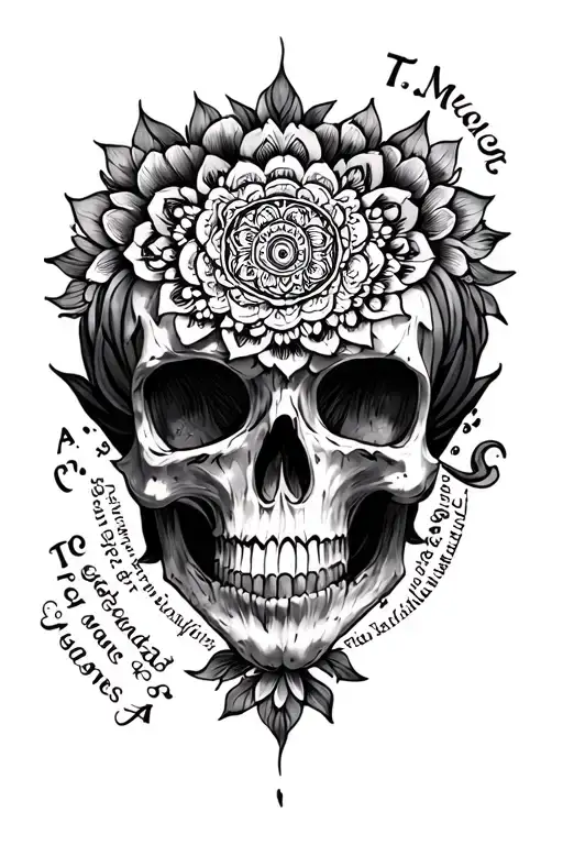 Mandala Design Inspired Tattoo Featuring A Quote Maskuline