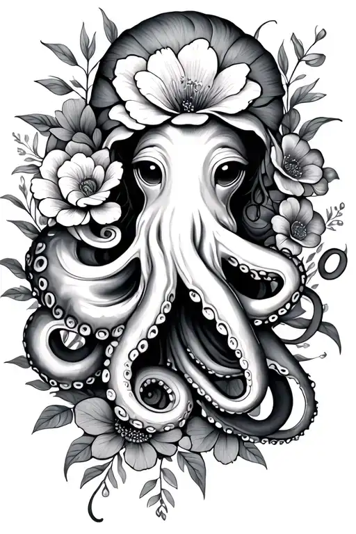 Flowers Octopus Wrapped Strong Feminine