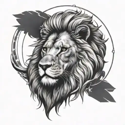 Lion With Compass