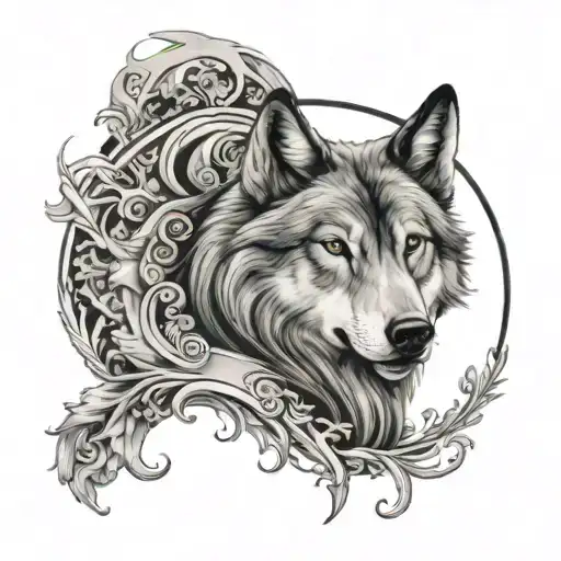 Wolf With Goddess
