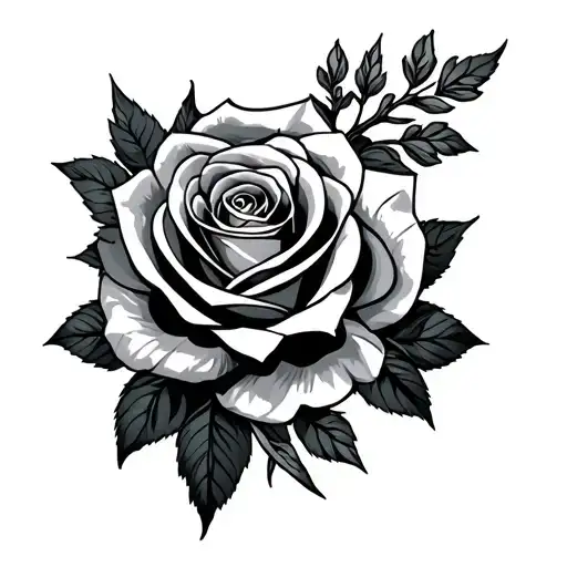 Roses With Female Viking Warrior