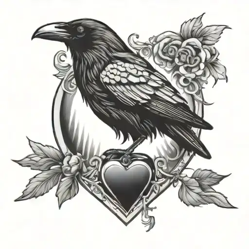 Raven On A Black Heart