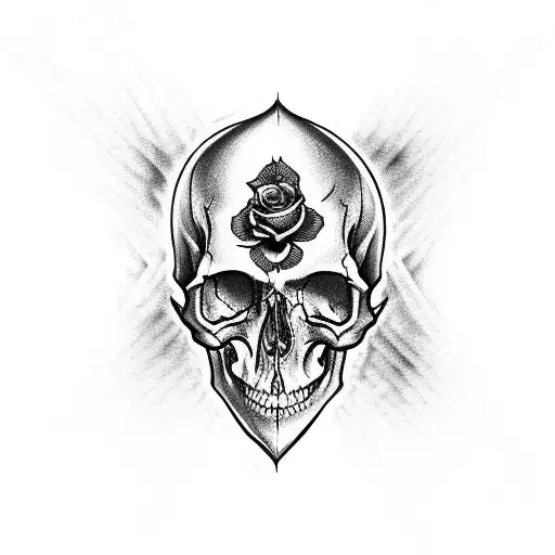 Dark Art Hourglass Skull Shaped