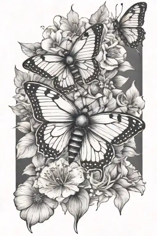 Butterfly Bee Flowers