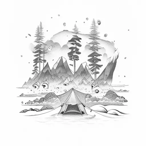 Hiking Camping Ocean Food