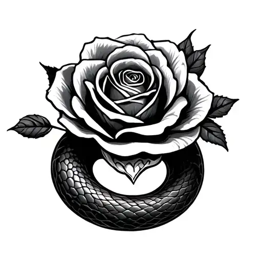 A Snake Who Do A Rose Shape