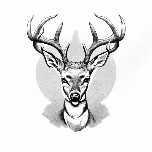 Deer With Skull