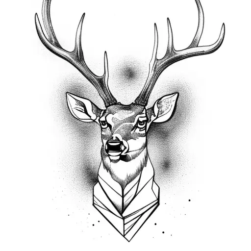 Deer With Skull Forrest