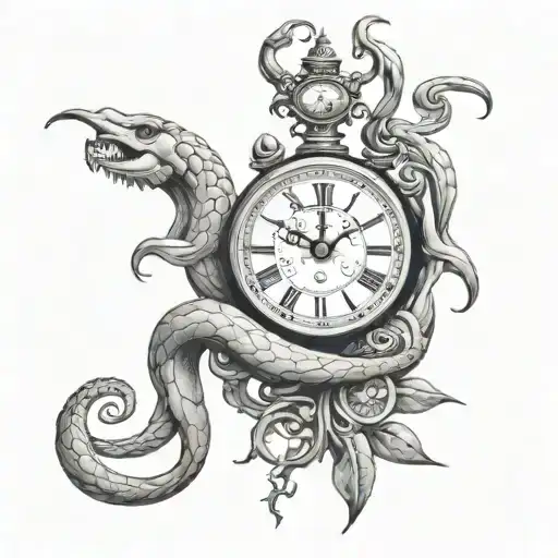 Roman Clock Family Snake Lightning