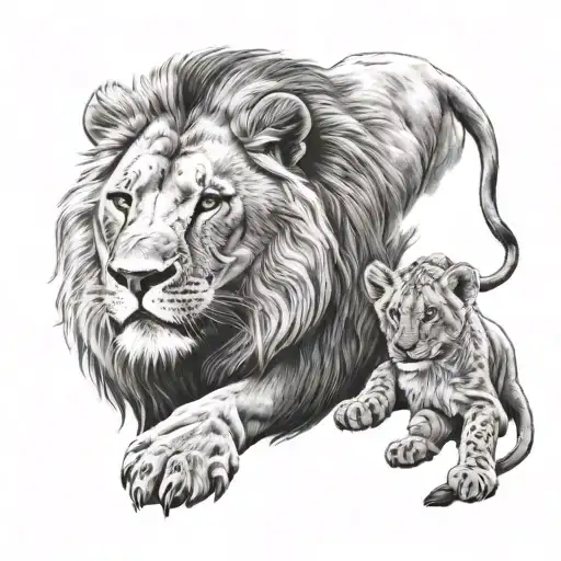 Lion And Cub