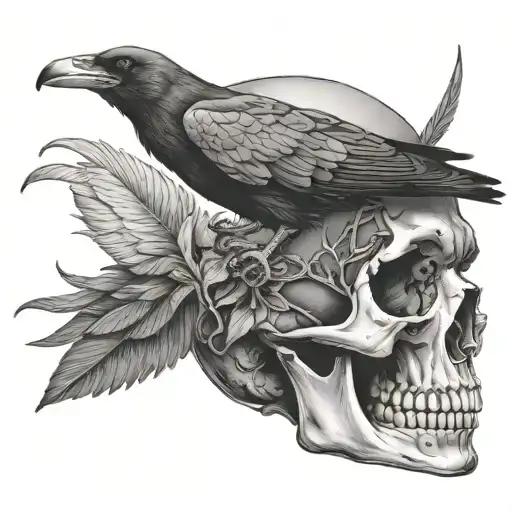 Skull And Crow