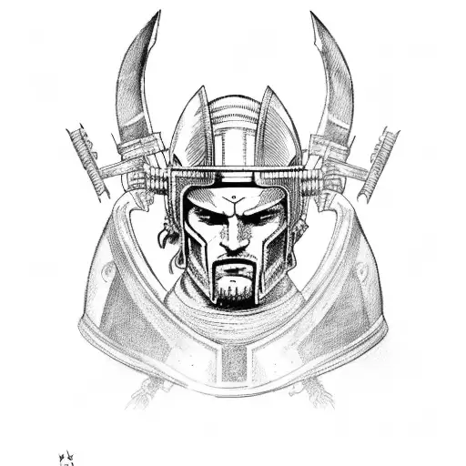 A Spartan Warrior With Futuristic Armor