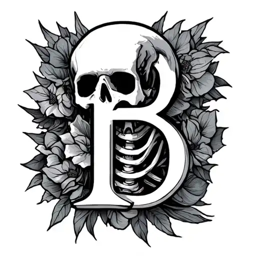 Skeleton With B Letters