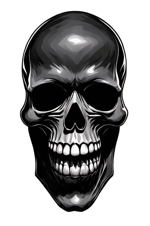 Sad Skull Wearing Smileing Mask