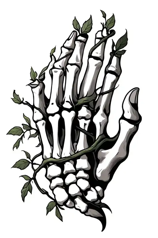 Hand Bones With Vine Wrapping