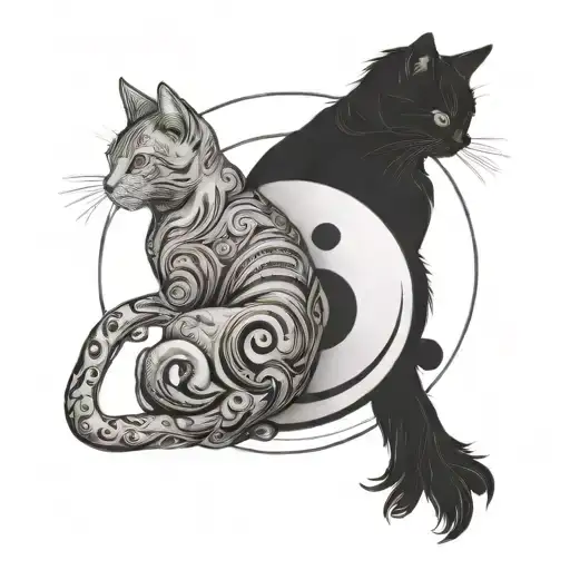 I Would Like To Generate Yin-yang And Cat Like Yang And Woman Like Yin