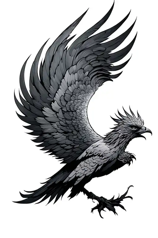 A Phoenix Rising To The Sun