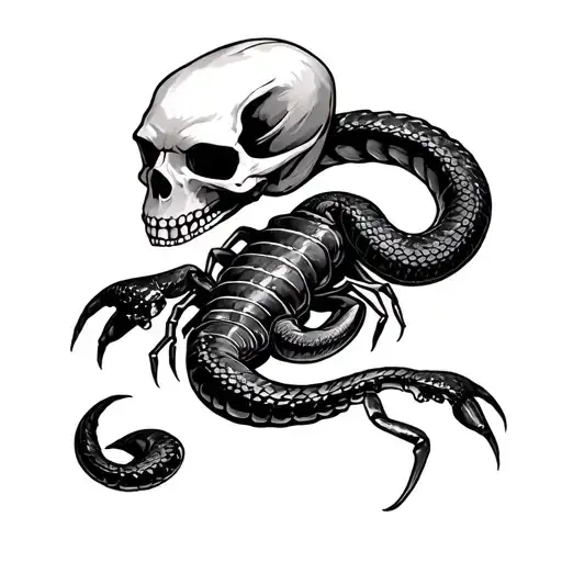 Skull Snake Scorpion