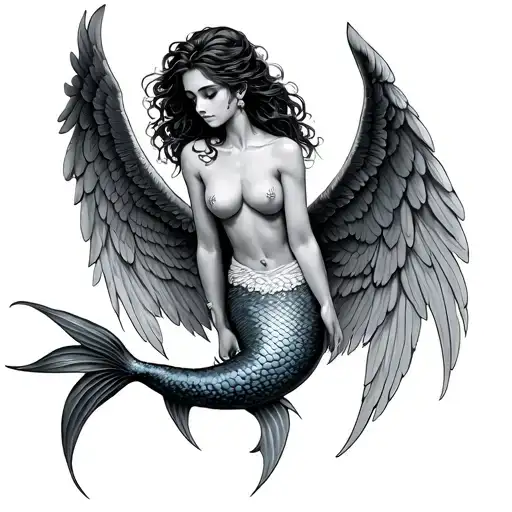 Mermaid With Angle Wings