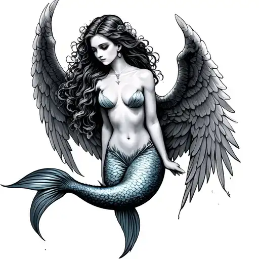 Mermaid With Angle Wings