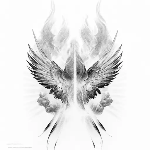 Hawk Wing With Smoke