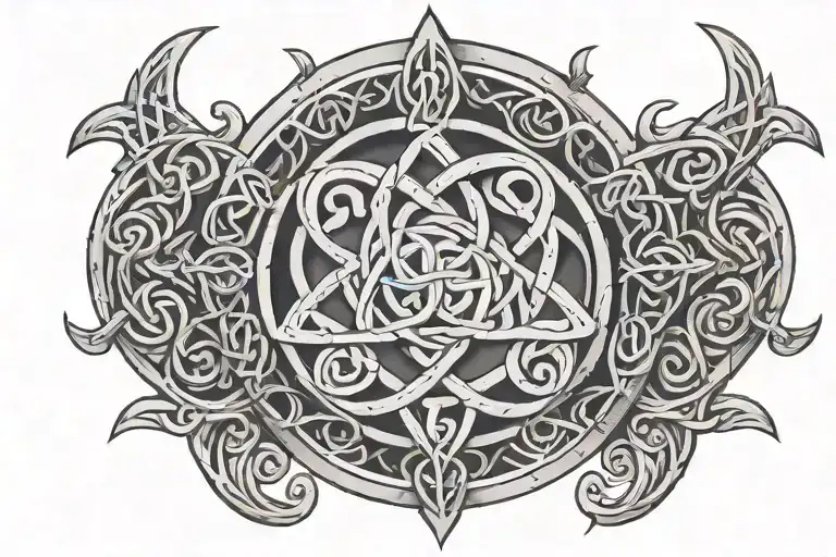 Norse Word For Dawn In A Celtic Knot