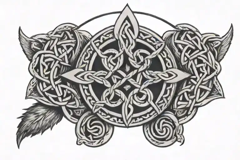 Norse Runes Dawn In A Celtic Knot