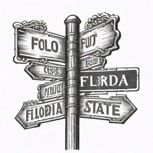 Street Sign Pole With Florida Interstaate