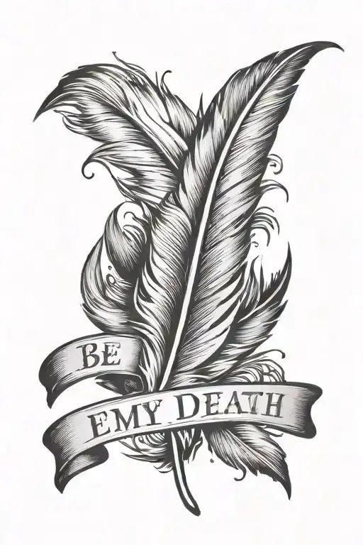 Feather With Words Be My Death Or Be My Forever