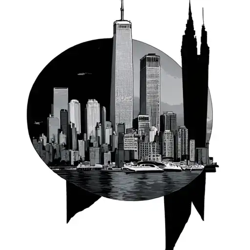 Gdanks And Chicago Skyline