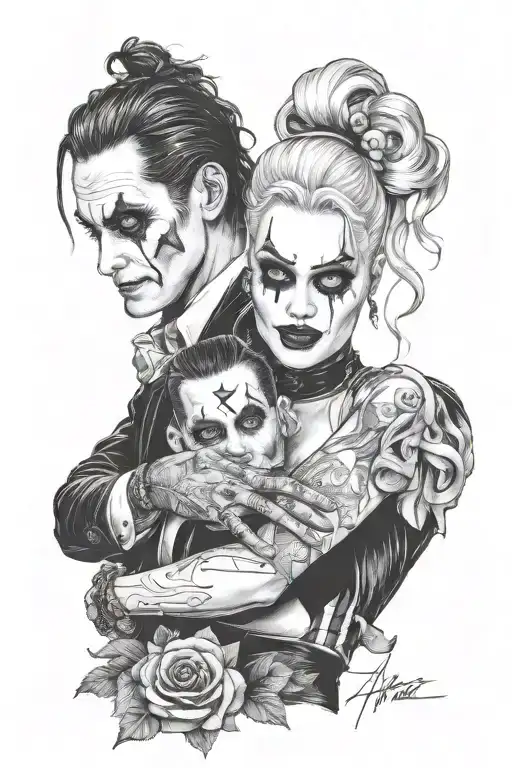 Jared Leto Joker And Harley Quinn Holding