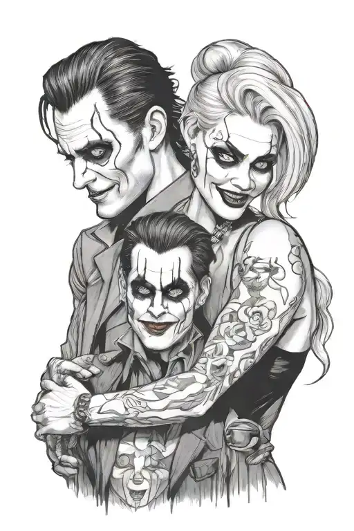 Jared Leto Joker And Harley Quinn Holding