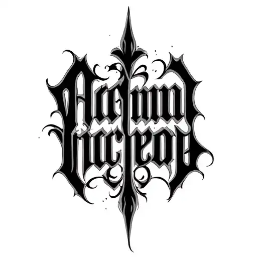 Mix Betwen Russian Prison Style And Old English Gothic Lettering