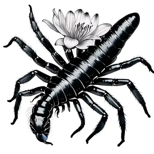 Centipede And Spider Lily Petals As Legs