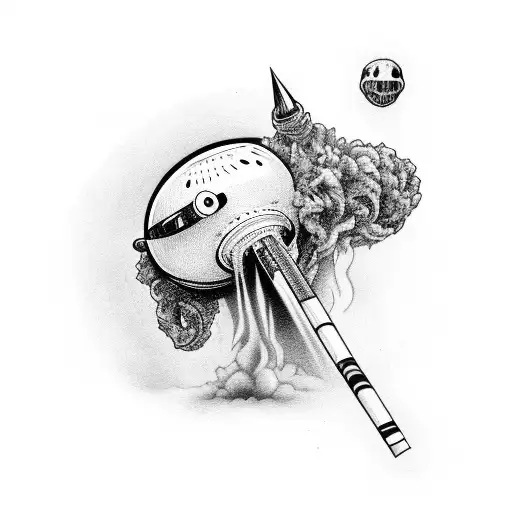 Smoking Alien In Ufo